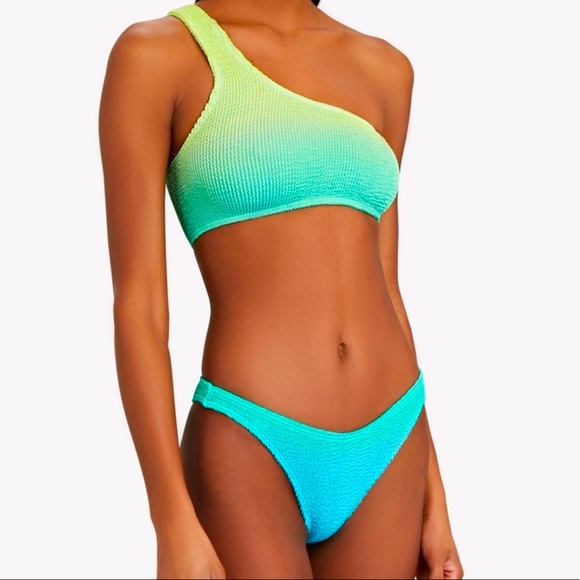 Hunza G Swim Soldeucbondeyeombre One Strap Bikini Set Poshmark